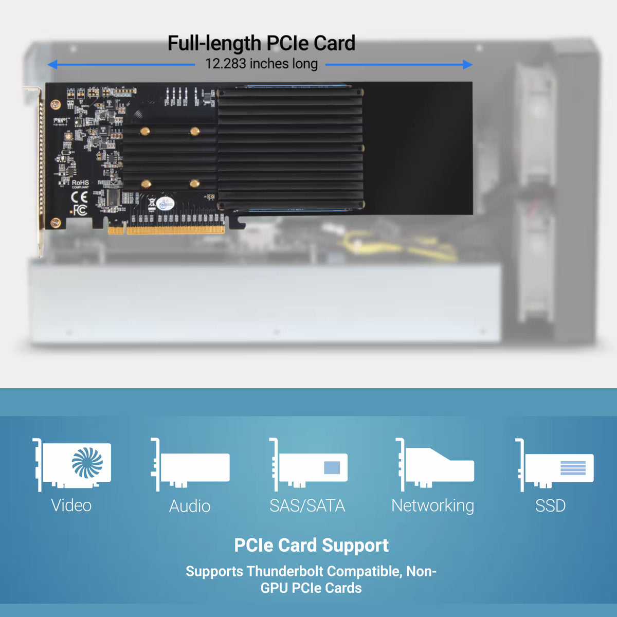 Sonnet Echo III Desktop Three-Slot Full-Length Thunderbolt 5 PCIe Card Expansion System