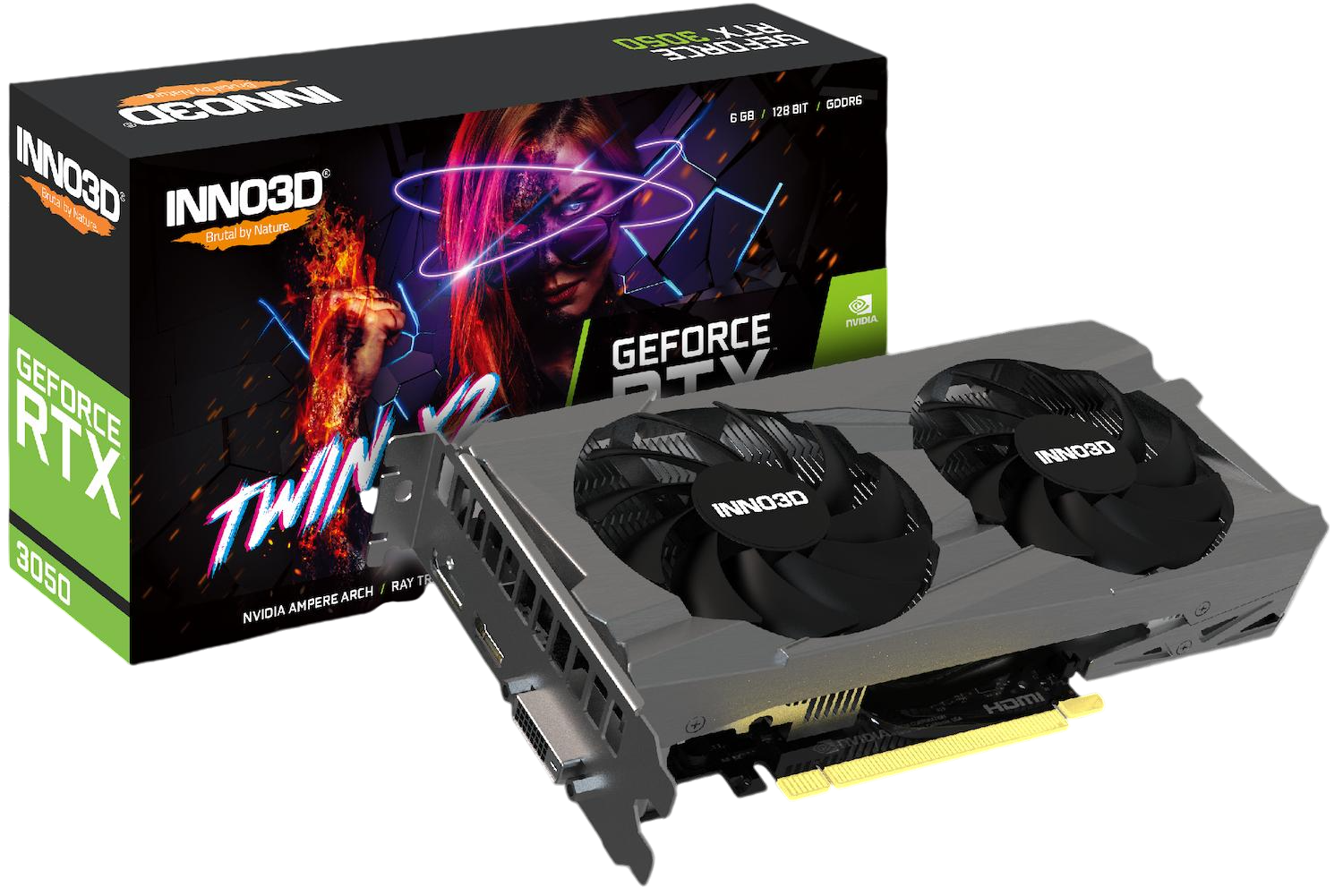 Inno3D GeForce RTX 3050 6GB Twin X2 - Ray Tracing, DLSS, Ampere