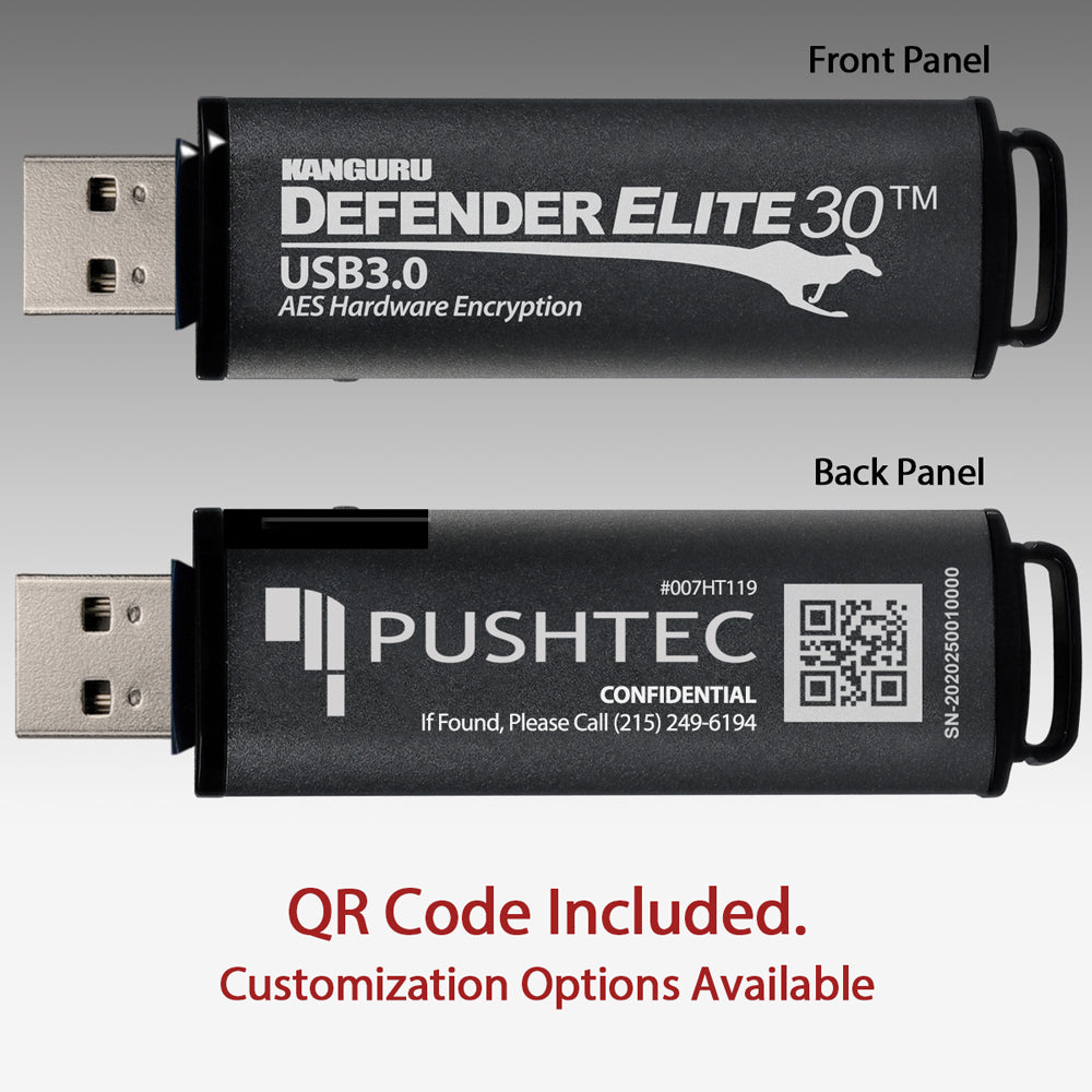 Kanguru Defender Elite30 — black engraving customisation option