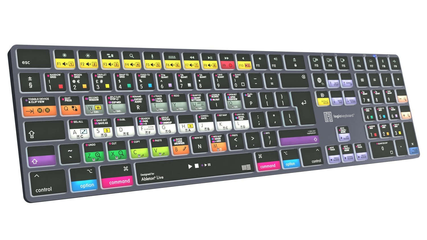 Logickeyboard TITAN Ableton Live keyboard view 3