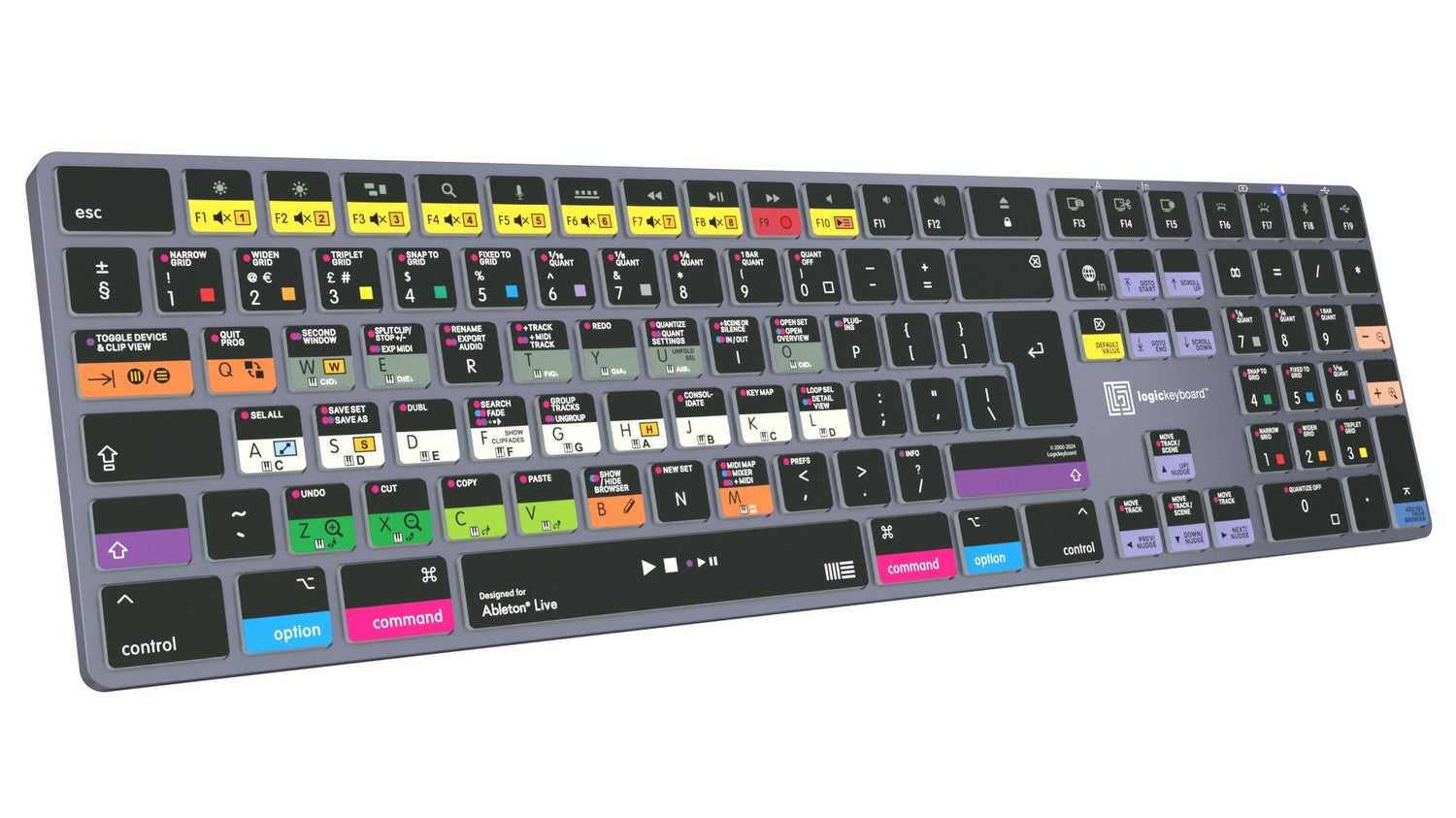 Logickeyboard TITAN Ableton Live keyboard view 4