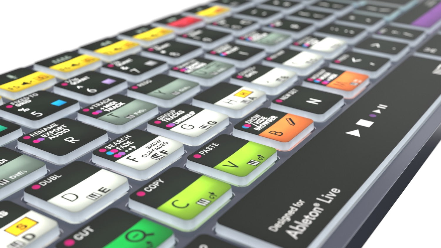 Logickeyboard TITAN Ableton Live keyboard view 5