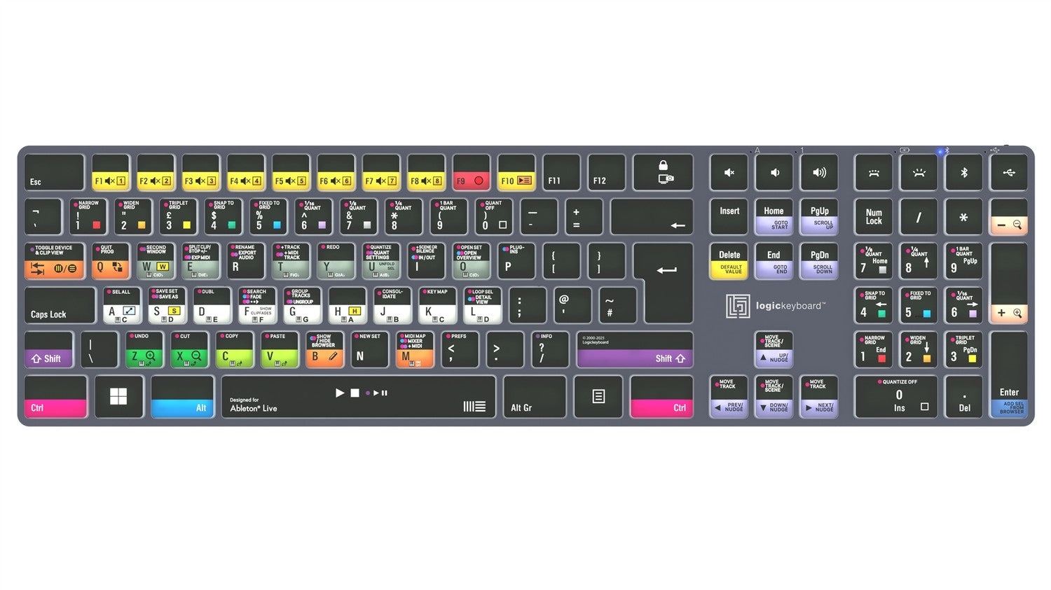 Logickeyboard FL Studio 20用 Win 7-11 Logickeyboard TITAN Ableton Live Keyboard Windows UK | Backlit