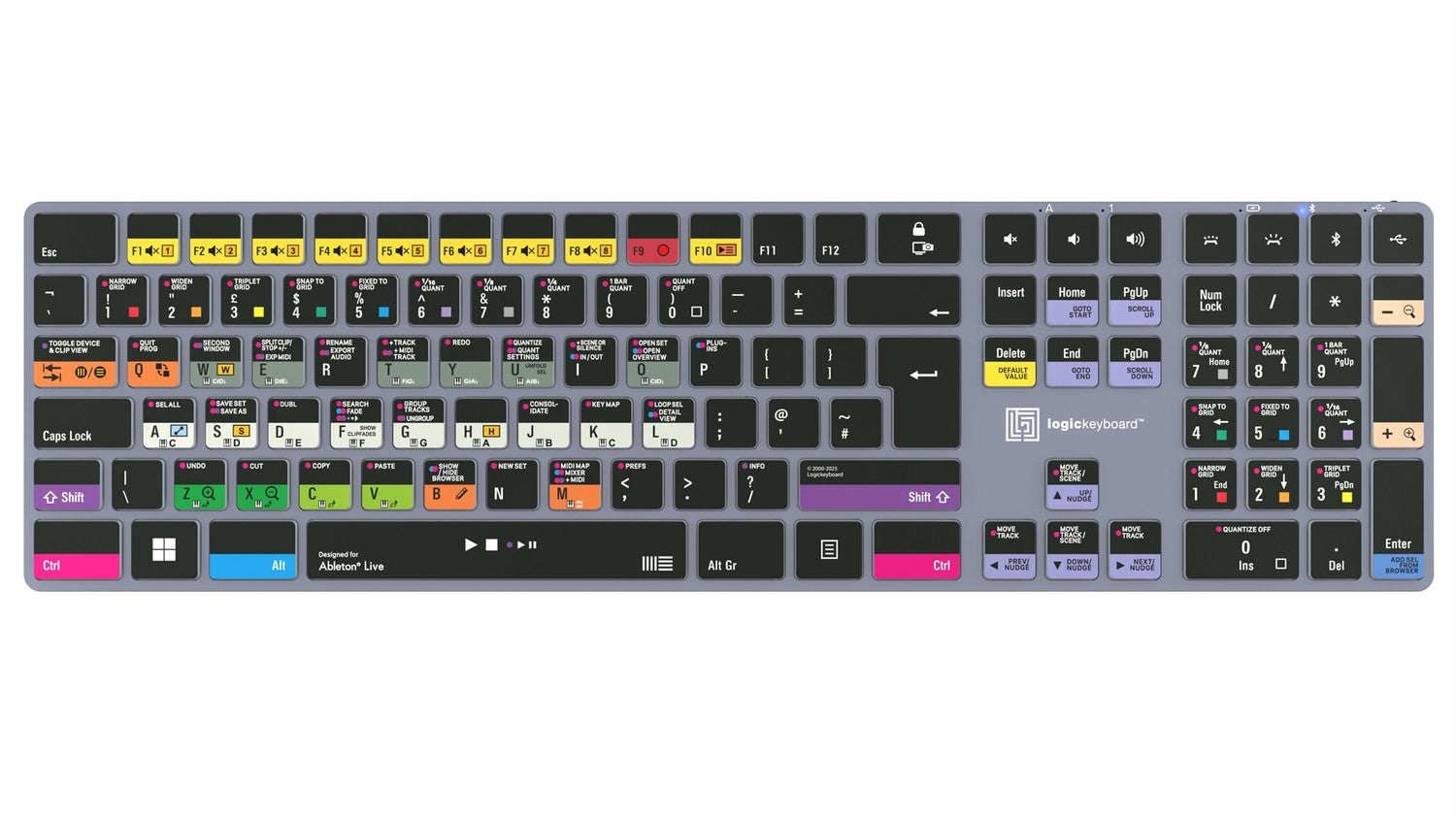 Logickeyboard TITAN Ableton Live keyboard view 2
