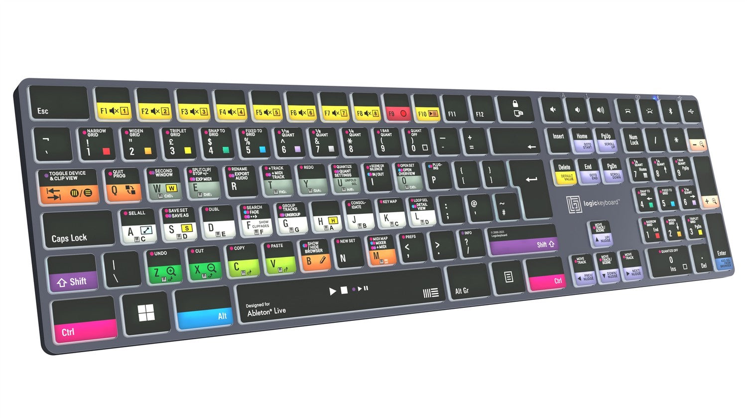 Logickeyboard TITAN Ableton Live keyboard view 3
