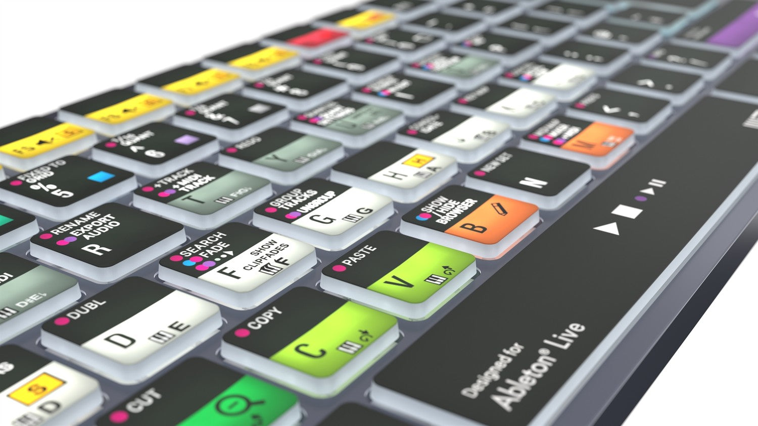 Logickeyboard TITAN Ableton Live keyboard view 5