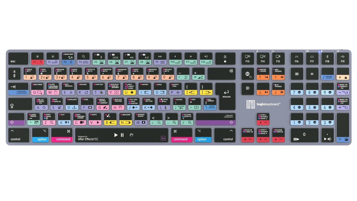 Logickeyboard TITAN After Effects keyboard view 2