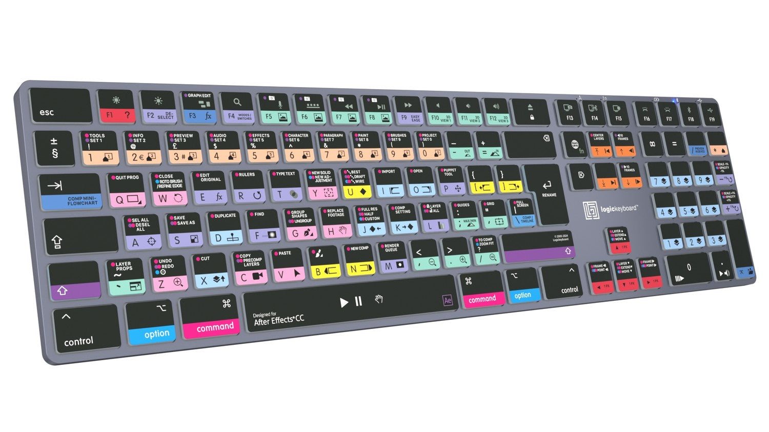 Logickeyboard TITAN After Effects keyboard view 4