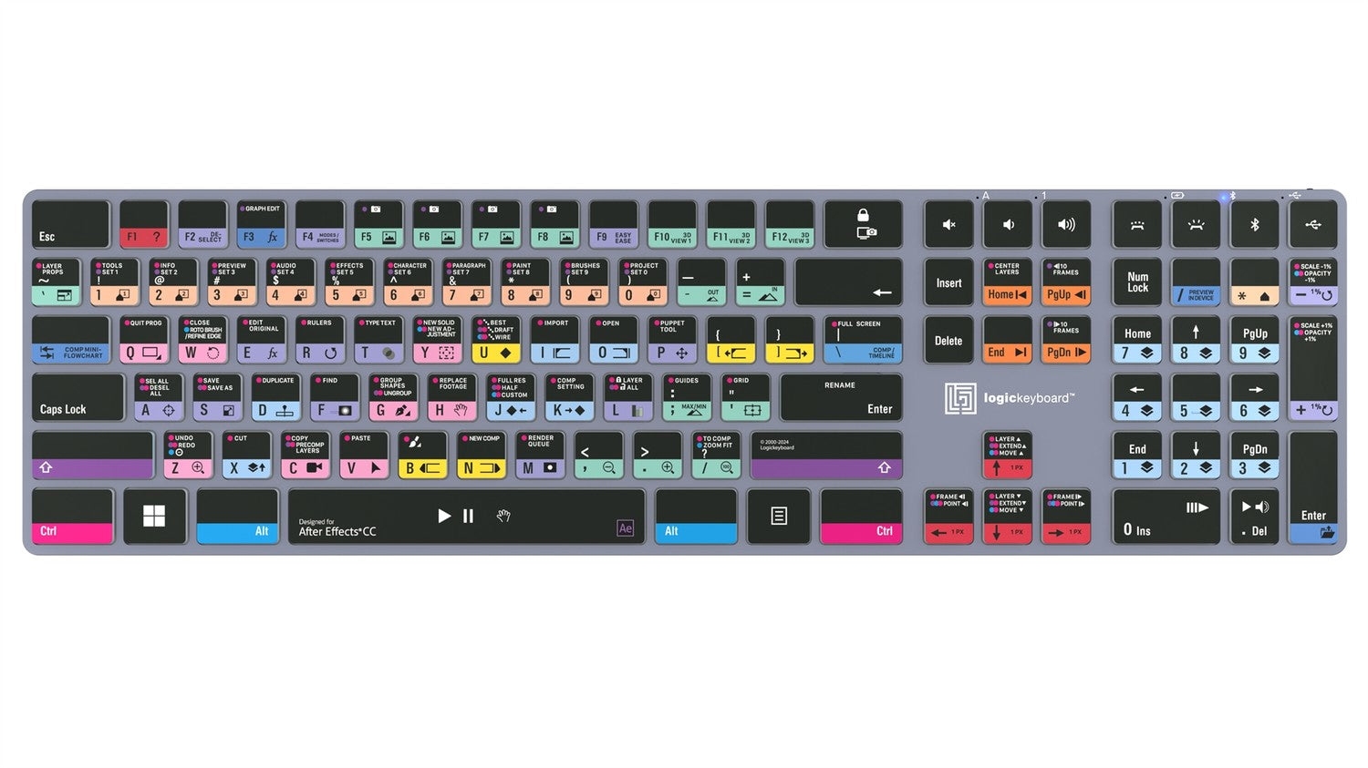 Logickeyboard TITAN After Effects keyboard view 2