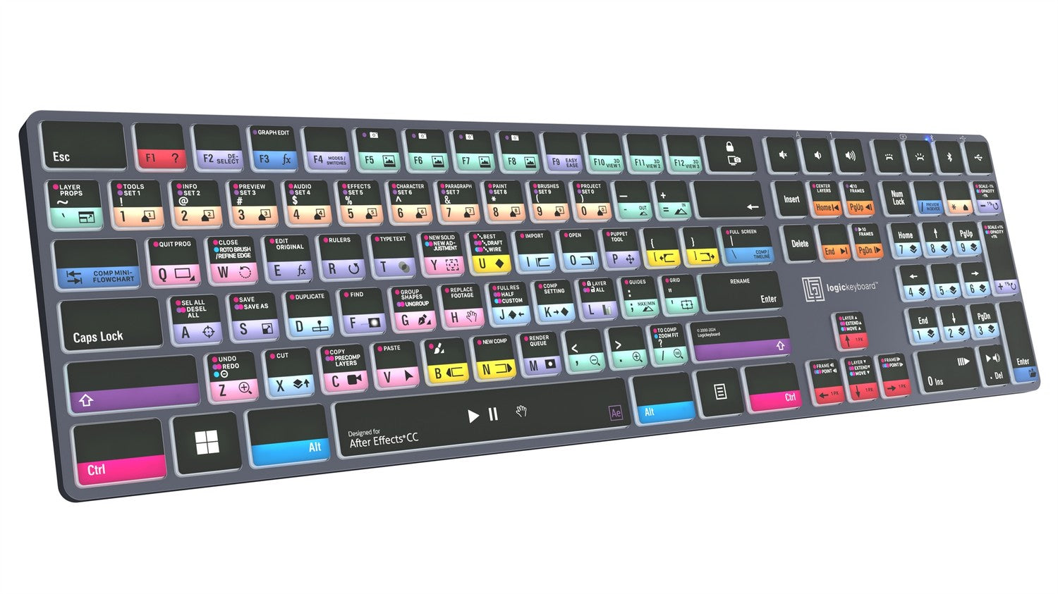 Logickeyboard TITAN After Effects keyboard view 3