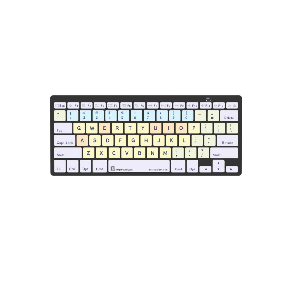 Dyslexie Mini Bluetooth Keyboard for Mac – Enhanced Readability with Dyslexie Font, Wireless Connectivity, Portable Design