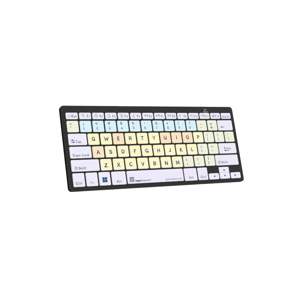 Dyslexie Mini Bluetooth Keyboard for Windows – Enhanced Readability with Dyslexie Font, Wireless Connectivity, Portable Design