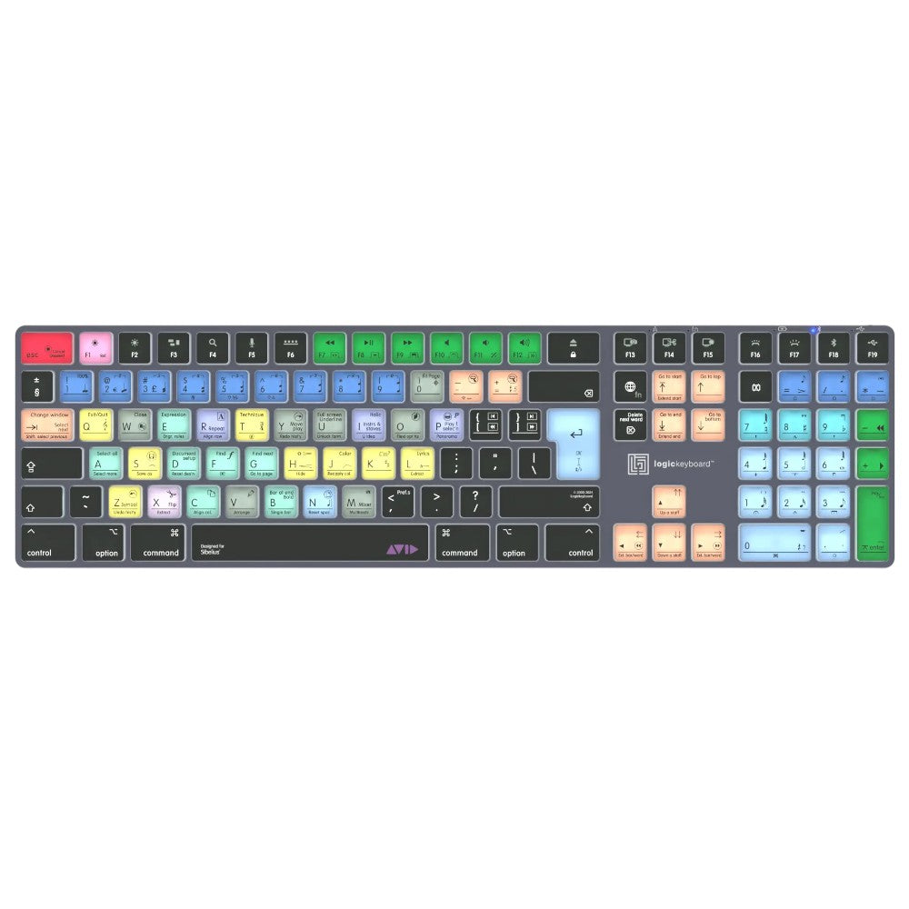 Avid Sibelius TITAN Wireless Backlit Keyboard for Mac – 60+ Shortcuts, Dual Connectivity