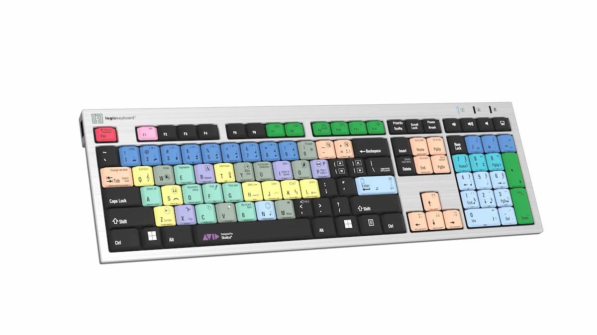 Avid Sibelius Silver Slimline Keyboard for Windows – 60+ Shortcuts, USB Hubs