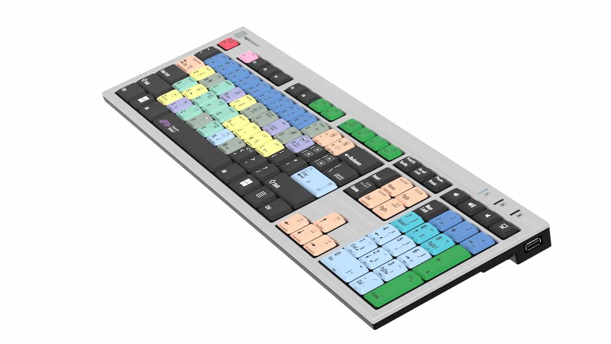 Avid Sibelius Silver Slimline Keyboard for Windows – 60+ Shortcuts, USB Hubs