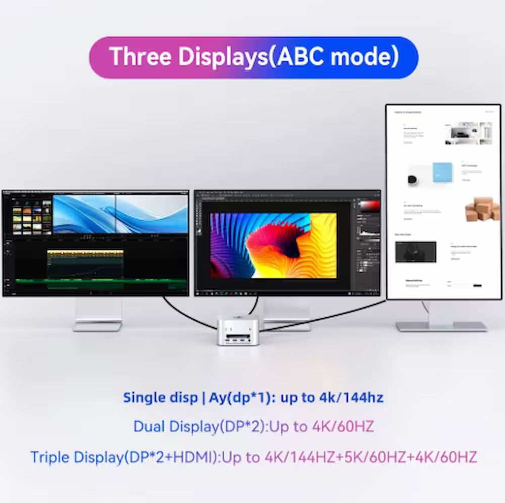 Acasis USB-C Dock for Mac Mini M4 – Dual NVMe SSD, 4K/144Hz Output, 40Gbps, PD 30W