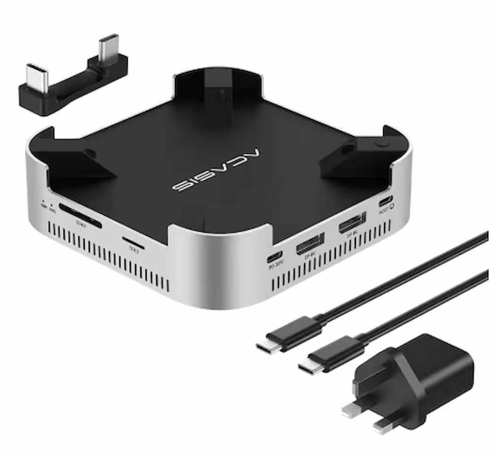 Acasis USB-C Dock for Mac Mini M4 – Dual NVMe SSD, 4K/144Hz Output, 40Gbps, PD 30W