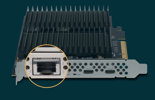 Sonnet McFiver Multifunction adapter card with dual M.2 NVMe SSD slots, 10GbE, and two 10Gbps USB-C Ports