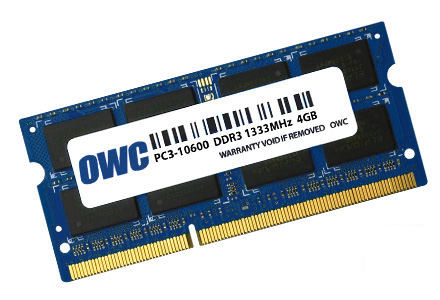 OWC ram 4GB 204-Pin SODIMM DDR3 PC3-10600 1333MHz 1.5v memory module for Mac