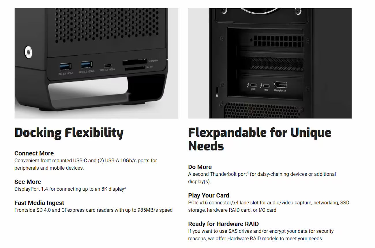 OWC ThunderBay Flex 8 Preconfigured Thunderbolt Storage and PCIe Expansion System