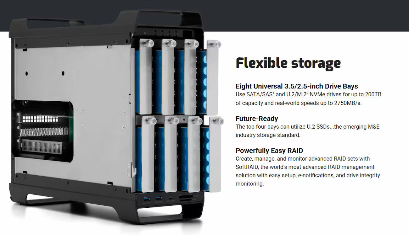OWC ThunderBay Flex 8 Preconfigured Thunderbolt Storage and PCIe Expansion System