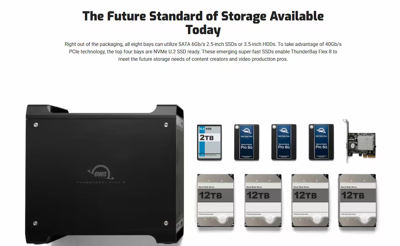 OWC ThunderBay Flex 8 Preconfigured Thunderbolt Storage and PCIe Expansion System