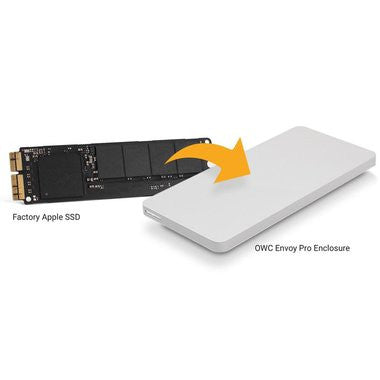 OWC Aura Pro X2 SSD upgrade with USB enclosure for MacBook Pro Retina Late 2013 - Mid 2015 and MacBook Air Mid 2013 - Mid 2017