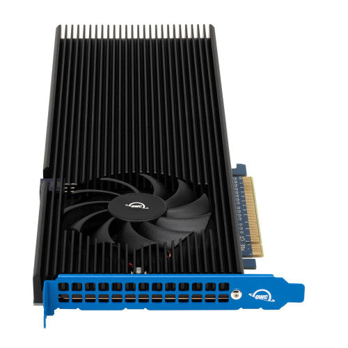 OWC Accelsior Gen 4 PCIe card with 8 x M2 NVMe SSD slots up to 64GB storage - add your own SSD