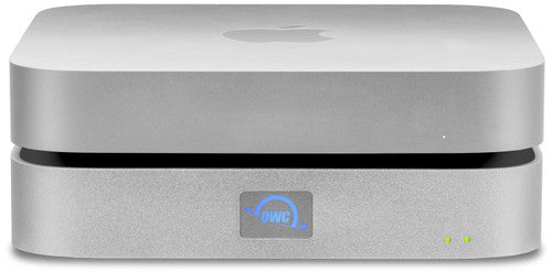 OWC miniStack STX Stackable Storage Enclosure with Thunderbolt Hub expansion silver