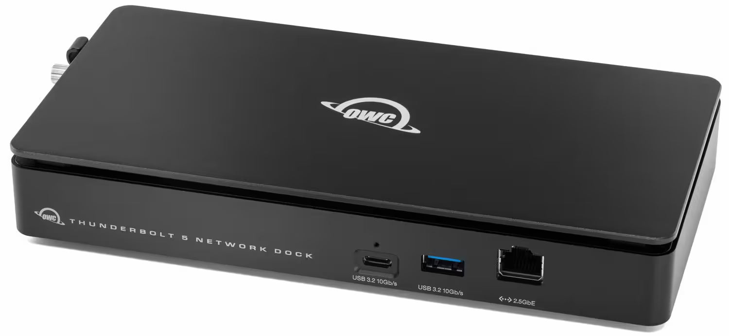 OWC Thunderbolt 5 Dual 10GbE Network Dock – 2.5GbE, 3× TB5, 4× USB 10Gb/s