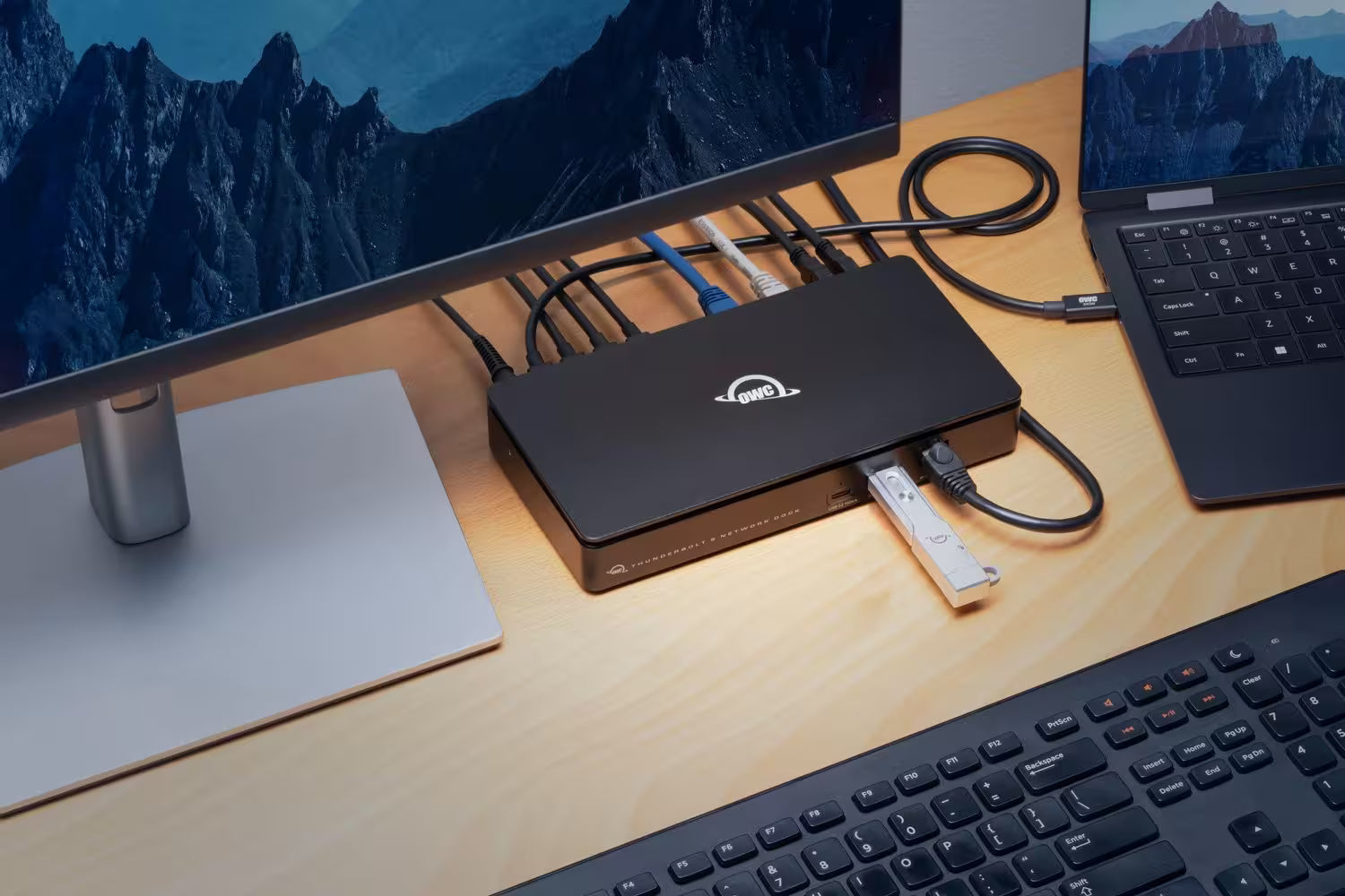 OWC Thunderbolt 5 Dual 10GbE Network Dock – 2.5GbE, 3× TB5, 4× USB 10Gb/s