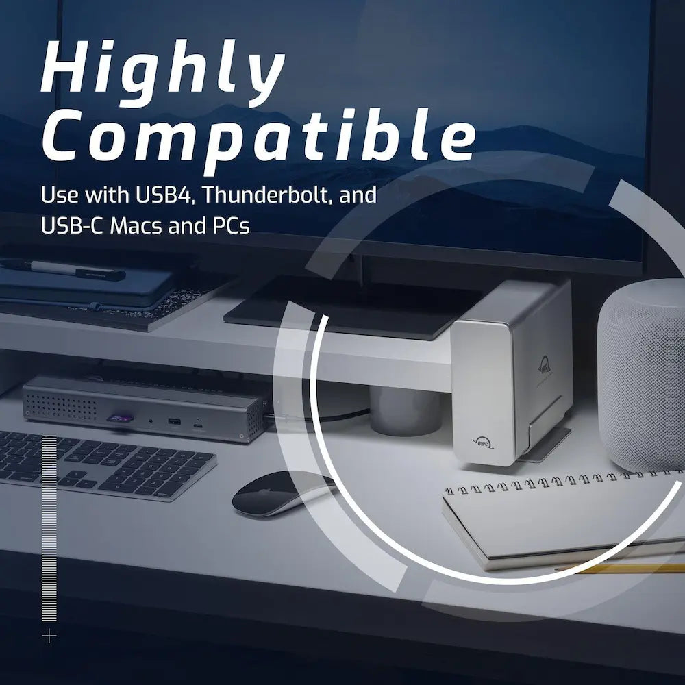 OWC Express 4M2 USB4 RAID Enclosure – 4-Bay M.2 NVMe SSD, Up to 3200MB/s