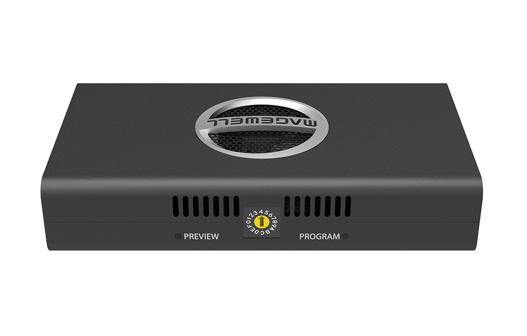 Magewell Pro Convert HDMI 4K Plus - top view with tally LEDs