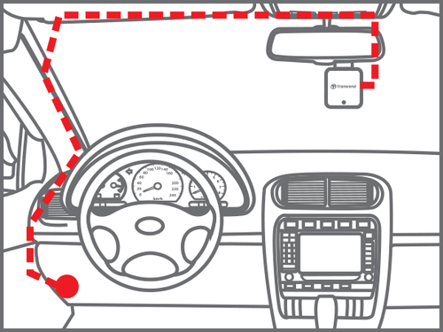 Transcend Hardwire Power Cable (micro-USB) 4 meter for dashcams