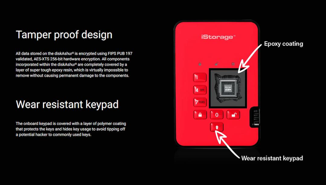 iStorage diskAshur² HDD - PIN-Authenticated Hardware Encrypted Portable Hard Drive