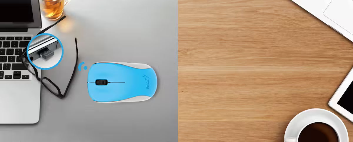 Genius NX-7000 Wireless Mouse for Laptop, Mac & PC – 2.4GHz USB Mouse