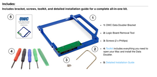 OWC Data Doubler Optical Bay Hard Drive/SSD Mounting Solution (for Mac Mini 2010)