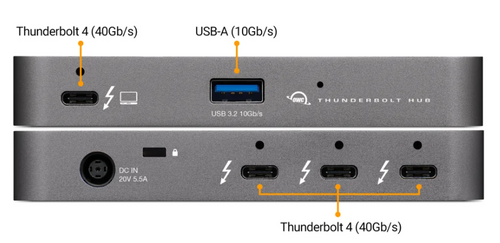 OWC 5-Port Thunderbolt 4 Hub – Easy USB-C and USB 3.2 Connections