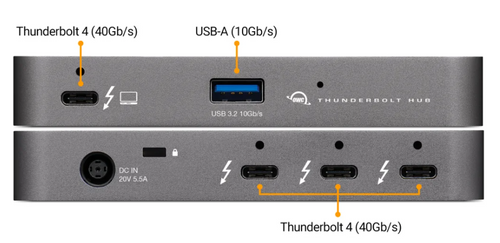 Open Box - OWC 5 port Thunderbolt 4 Hub - TB 4, USB-C, USB 3.2