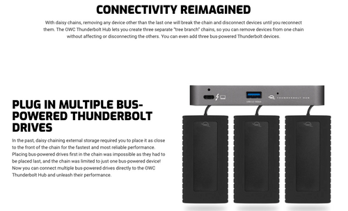 OWC 5-Port Thunderbolt 4 Hub – Easy USB-C and USB 3.2 Connections
