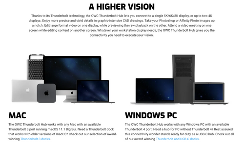 OWC 5-Port Thunderbolt 4 Hub – Easy USB-C and USB 3.2 Connections