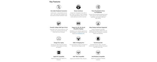 Sonnet Echo 11 Thunderbolt 4 Dock with four TB4 Ports and 8K Display Support