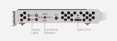 Fusion Dual 2.5-inch SSD RAID (with hardware RAID controller and 10Gbps USB-C port