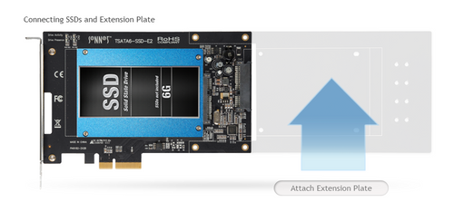 Sonnet Tempo SSD High-performance 6Gb/s SATA 2.5-inch SSD PCIe card - Add your own SSDs