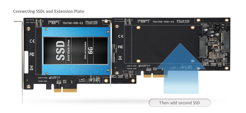 Sonnet Tempo SSD High-performance 6Gb/s SATA 2.5-inch SSD PCIe card - Add your own SSDs