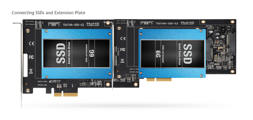 Sonnet Tempo SSD High-performance 6Gb/s SATA 2.5-inch SSD PCIe card - Add your own SSDs
