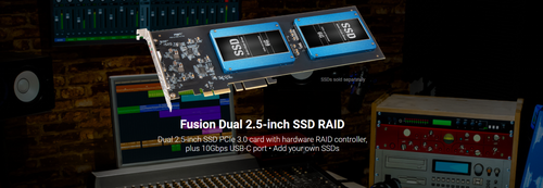 Fusion Dual 2.5-inch SSD RAID (with hardware RAID controller and 10Gbps USB-C port