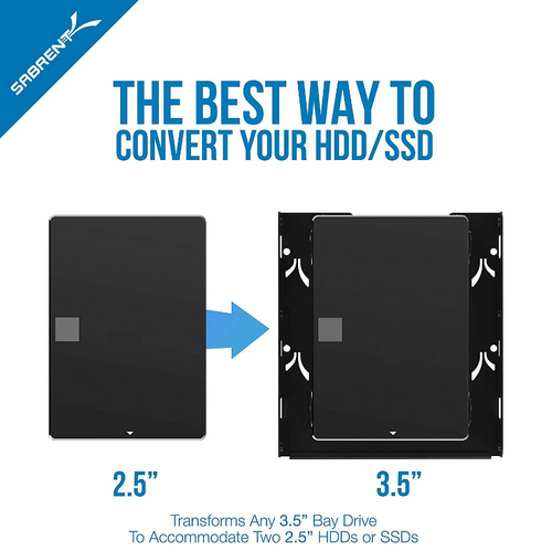 3.5-inch HDD to 2.5-inch SSD Internal Hard Drive Mounting Kit