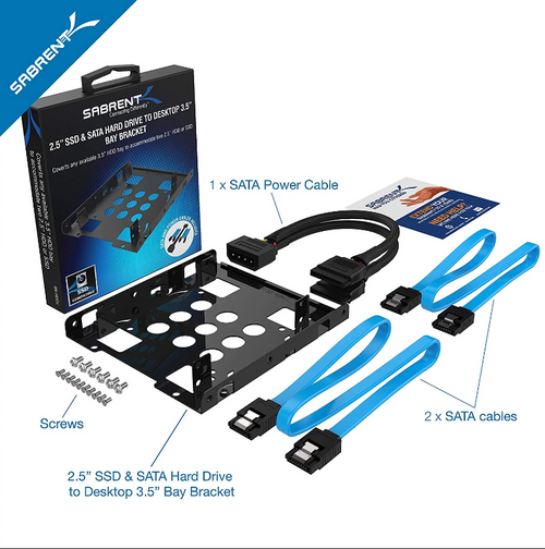 3.5-inch HDD to 2.5-inch SSD Internal Hard Drive Mounting Kit