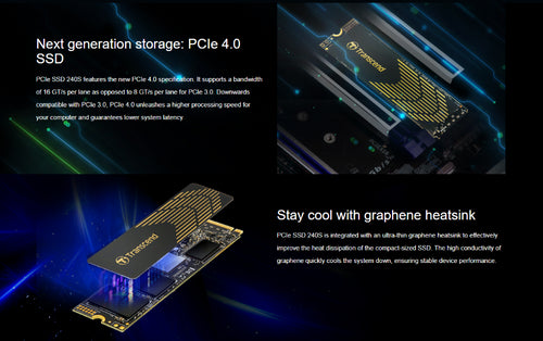 Transcend High-end M.2 (2280) NVME PCIe Express Gen 4.0 x4 3D NAND 240 series SSD